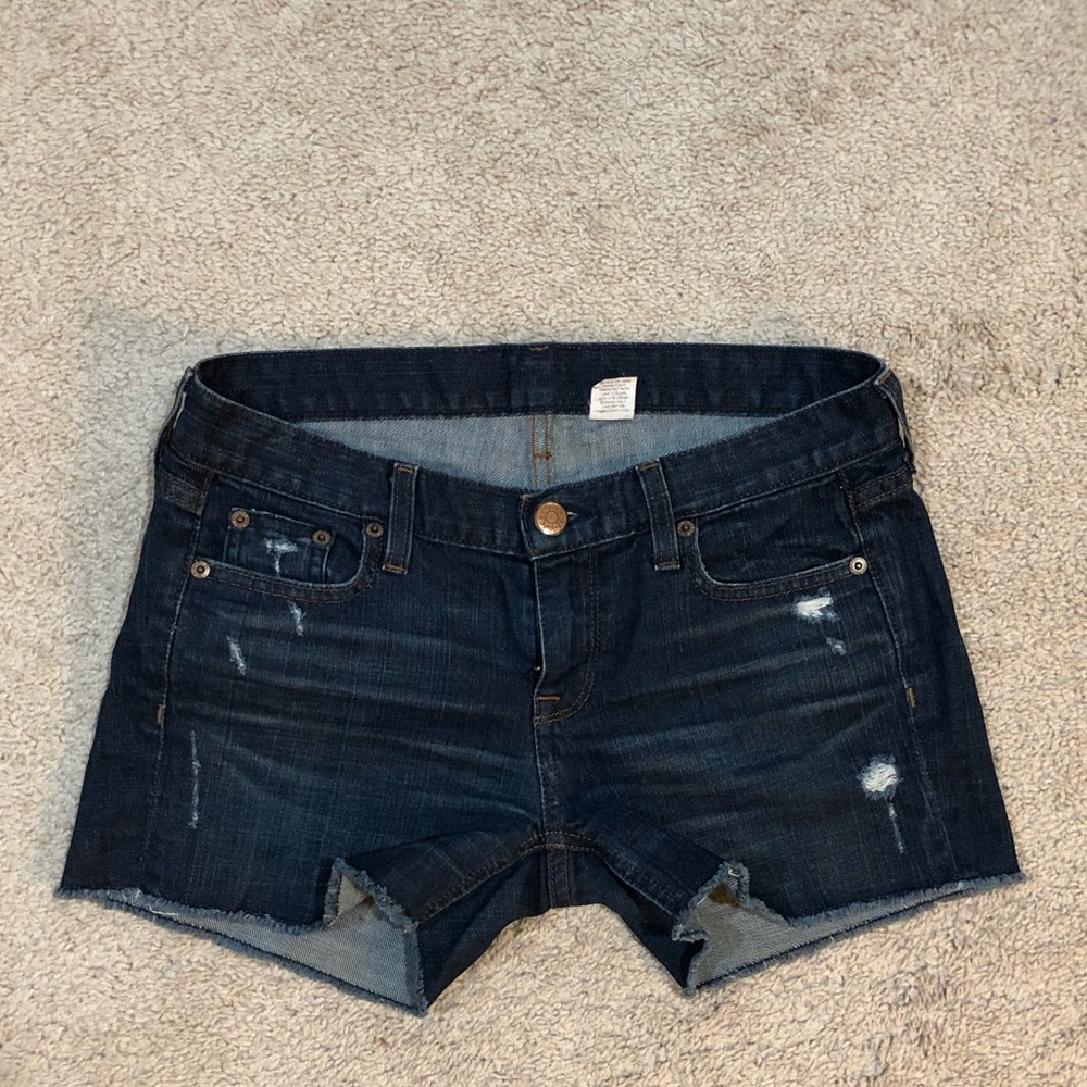 J. Crew indigo cut off shorts size 25